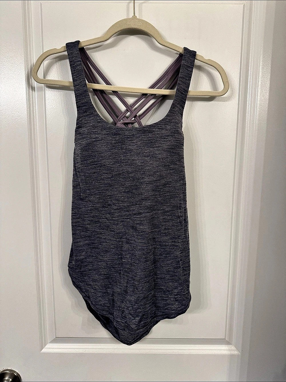 lululemon Dance to Yoga Tank Gray & Purple Size 6
